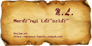 Merényi László névjegykártya